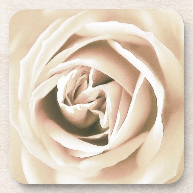 Dessous-de-verre La Rose blanche (Devant)