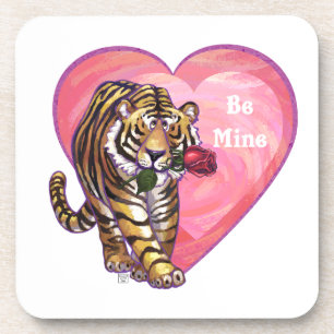 Dessous-de-verre La Saint-Valentin du tigre
