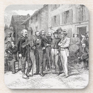 Dessous-de-verre La salle de club de Zermatt en 1864, "de la monté