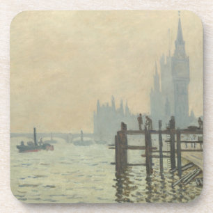 Dessous-de-verre La Tamise sous Westminster par Claude Monet