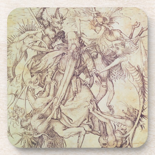 Dessous-de-verre La tentation de St Anthony (gravure) (Devant)