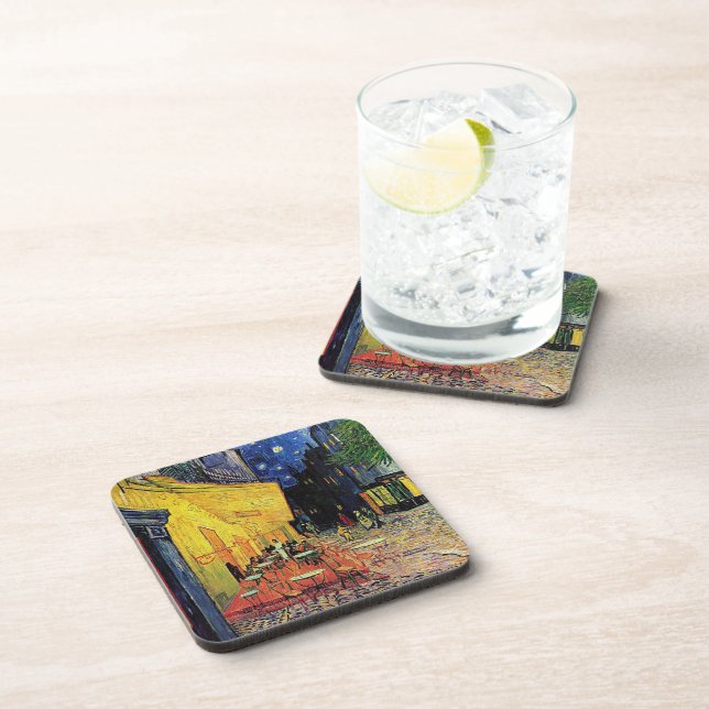 Dessous-de-verre la terrasse du café sur la place du forum, Arles.. (Côté Droit)