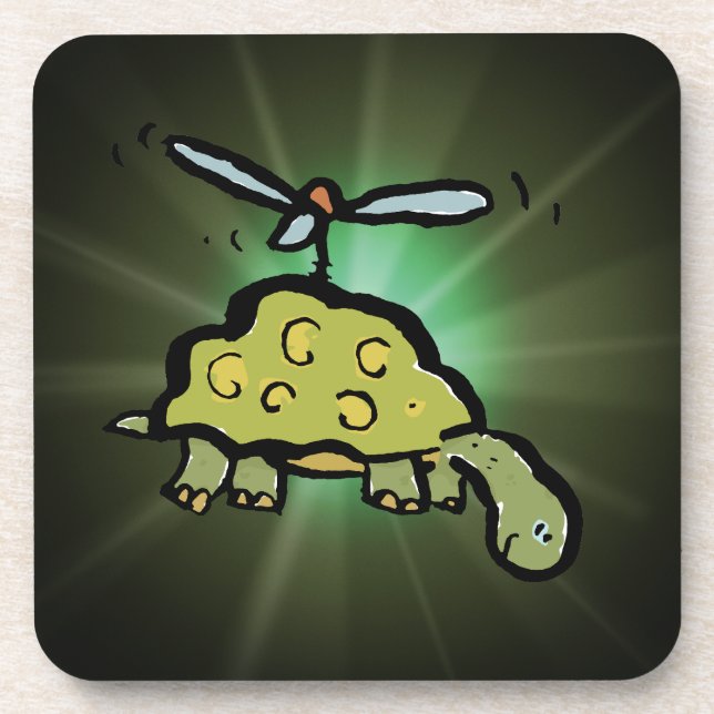 Dessous-de-verre la tortue hélicoptère (Devant)