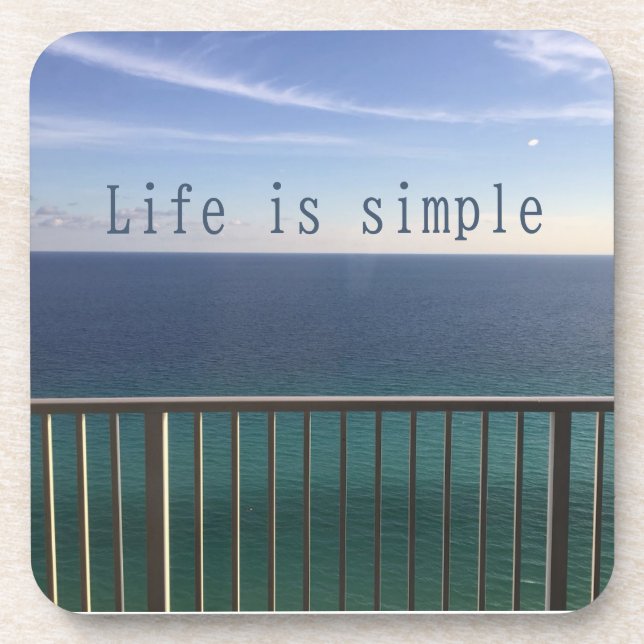 Dessous-de-verre La vie est simple (Devant)