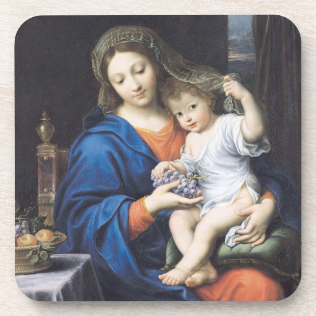 Dessous-de-verre La Vierge des raisins, 1640-50 (Devant)