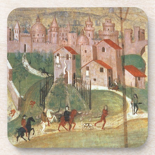 Dessous-de-verre La ville de Prato (fresque) (Devant)