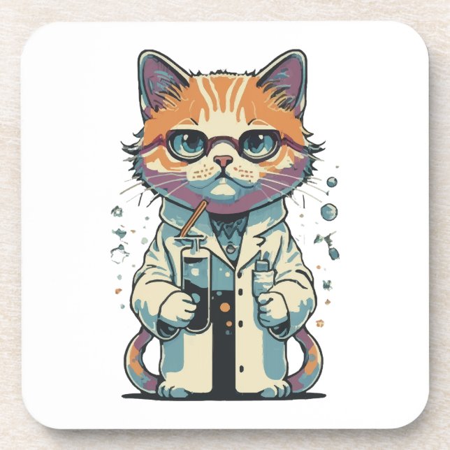 Dessous-de-verre Laboratoire de chat ciblé (Devant)