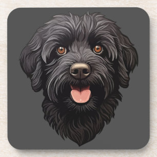 Dessous-de-verre Labradoodle Chien noir