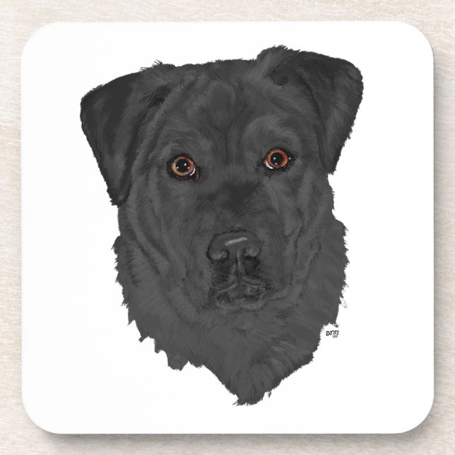 Dessous-de-verre Labrador Retriever noir (Devant)
