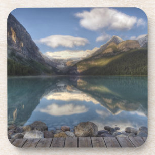 Dessous-de-verre Lac Louise au lever du soleil, parc national de Ba