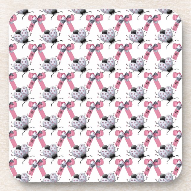 Dessous-de-verre Lady Bugs and Bows (Devant)