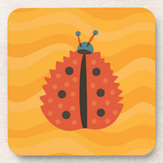 Dessous-de-verre Ladybug En Automne - Orange Jaune Art Géométrique