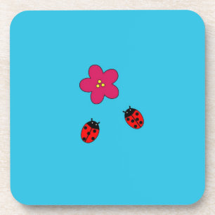 Dessous de verre Ladybugs (en plastique dur)