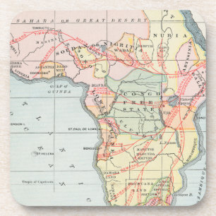 DESSOUS-DE-VERRE L'AFRIQUE : CARTE, 1894