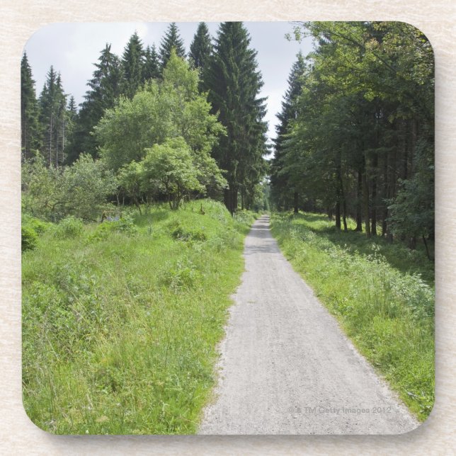 Dessous-de-verre L'Allemagne, Thuringe, chemin dans la forêt (Devant)