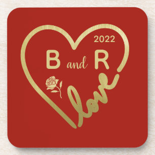 Dessous-de-verre L'amour est la réponse à la Saint Valentin