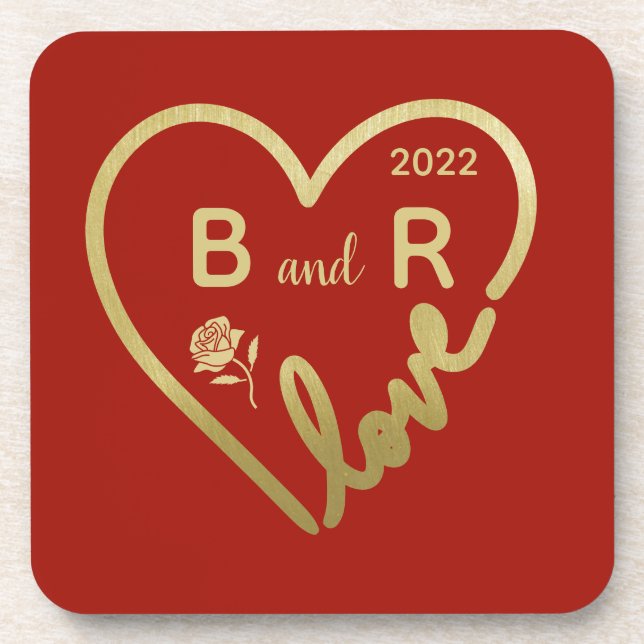 Dessous-de-verre L'amour est la réponse à la Saint Valentin (Devant)