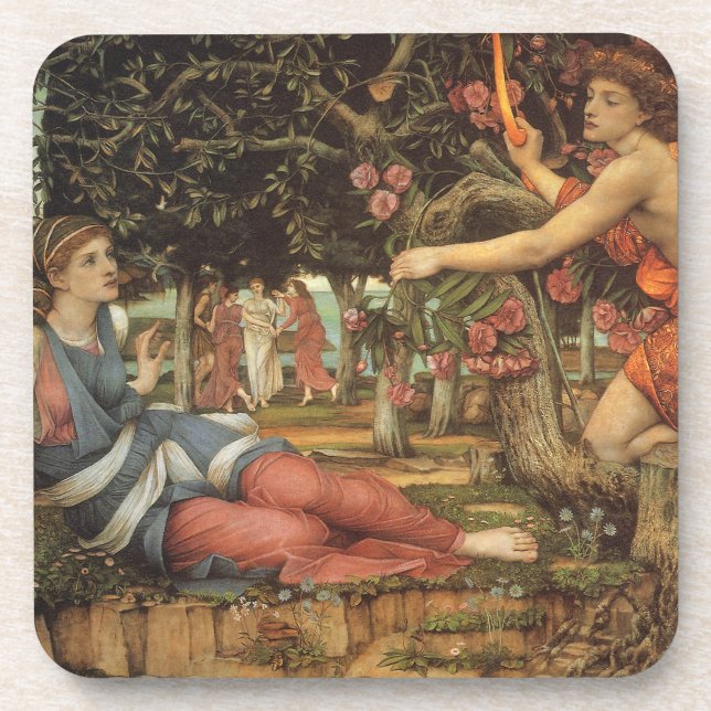 Dessous-de-verre L'Amour et la Jeune Fille par John Stanhope (Devant)