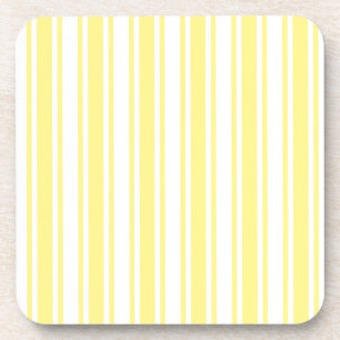 Dessous-de-verre Landes de bonbons jaune et blanc citron