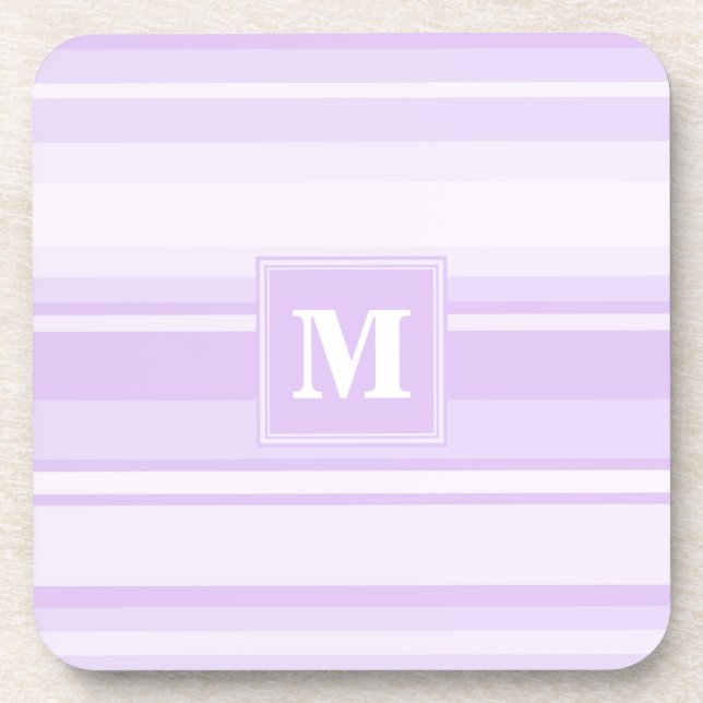 Dessous-de-verre Landes lilas monogrammes (Devant)