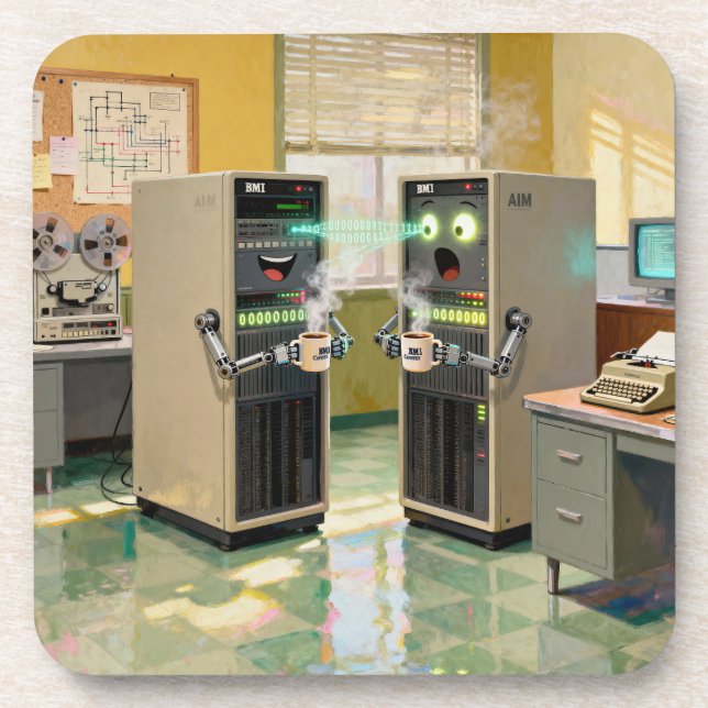 Dessous-de-verre « Langage Machine » - Technologie humoristique     (Devant)