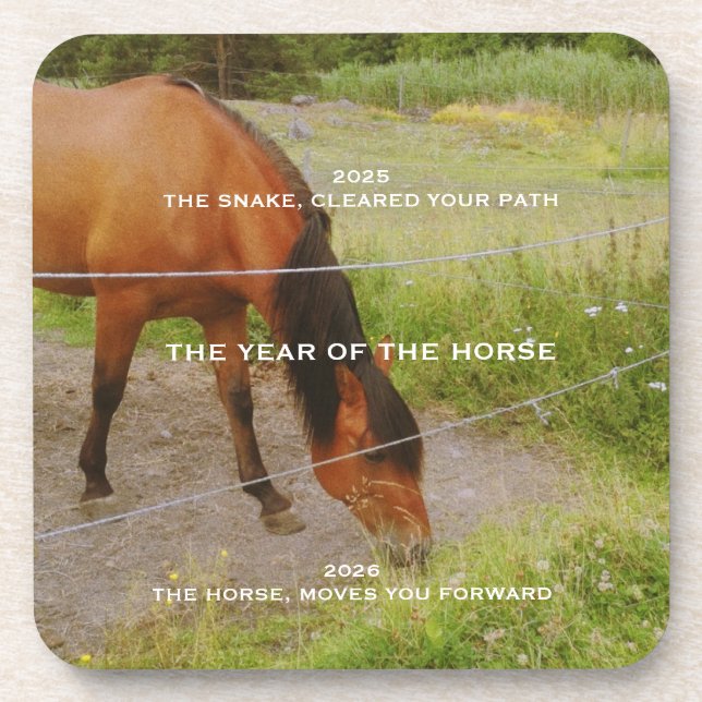 Dessous-de-verre L'année du Cheval, citation 2026  (Devant)