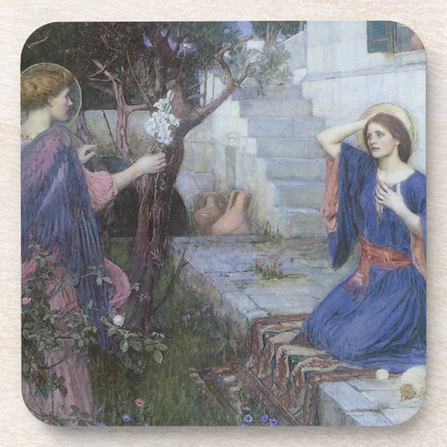 Dessous-de-verre L'Annonciation par John William Waterhouse (Devant)