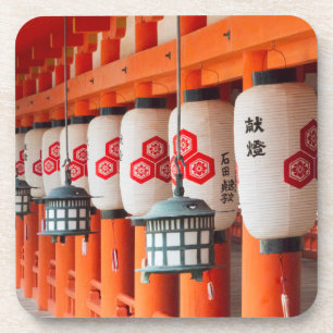 Dessous-de-verre Lanternes à l'intérieur du sanctuaire Itsukushima