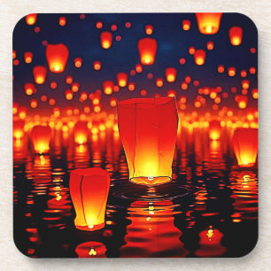 Dessous-de-verre Lanternes flottantes d'espoir