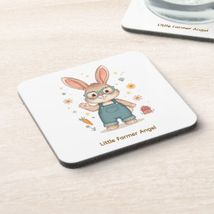 Dessous-de-verre Lapin Agriculteur Pastel Adorable - Décoratif
