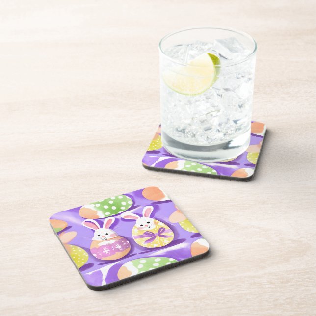 Dessous-de-verre lapin avec oeufs de pâques (Côté Droit)