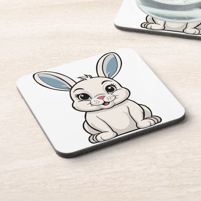 Dessous-de-verre Lapin Blanc (Côté gauche)