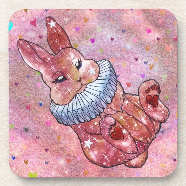 Dessous-de-verre Lapin nommé Coccinelle (Devant)
