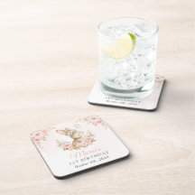 Lapin, Papillon, Fleurs Roses, Premier Anniversair