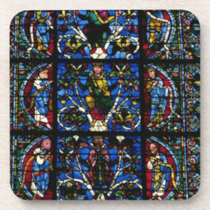 Dessous-de-verre L'arbre de Jesse, fenêtre en ogive dans le facad