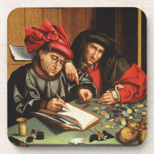 Dessous-de-verre L'argent Lenders (huile sur le panneau de chêne)