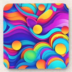 Dessous-de-verre L'art Abstrait des vagues