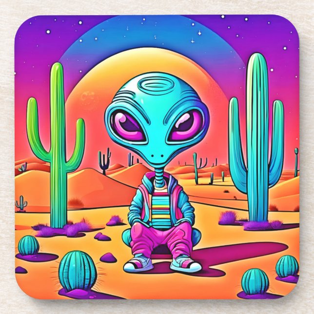 Dessous-de-verre L'art Alien de Desert Chillin (Devant)