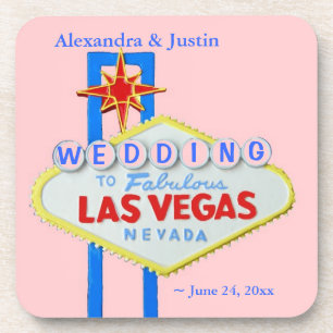 Dessous-de-verre Las Vegas épousant l'Affiche de bienvenue