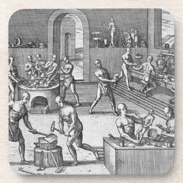 Dessous-de-verre L'atelier des orfèvres d'Atahualpa à Quito, f (Devant)