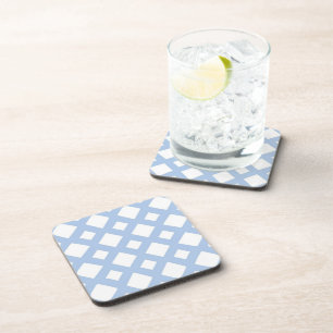 Dessous-de-verre Lattice bleu clair sur blanc