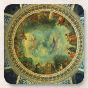 Dessous-de-verre L'aurore, plafond peignant probablement de la
