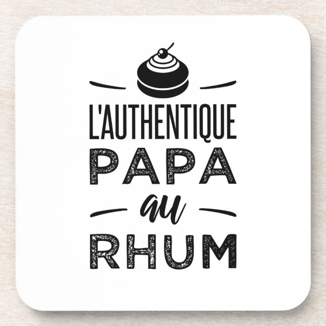 Dessous-de-verre L'authentique papa au rhum (Devant)