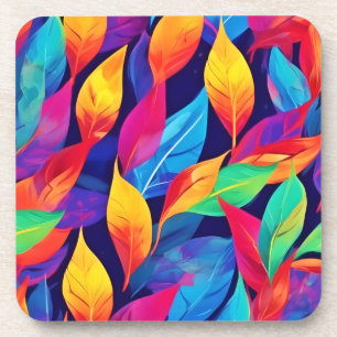 Dessous-de-verre L'Automne Vibrant Laisse L'Art Abstrait