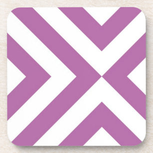 Dessous-de-verre Lavande et Chevrons blancs