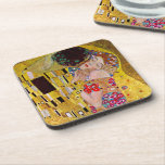 Dessous-de-verre Le baiser de Gustav Klimt, Art Nouveau Vintage<br><div class="desc">Le tableau ultime de l'amour, un beau design pour célébrer la Saint Valentin avec! The Kiss (détail) (1907-1908) de Gustav Klimt est un symbole de l'époque victorienne vintage de l'amour d'art et de la peinture romantique mettant en scène un couple romantique dans différentes nuances d'or, motifs et symboles, partageant un...</div>