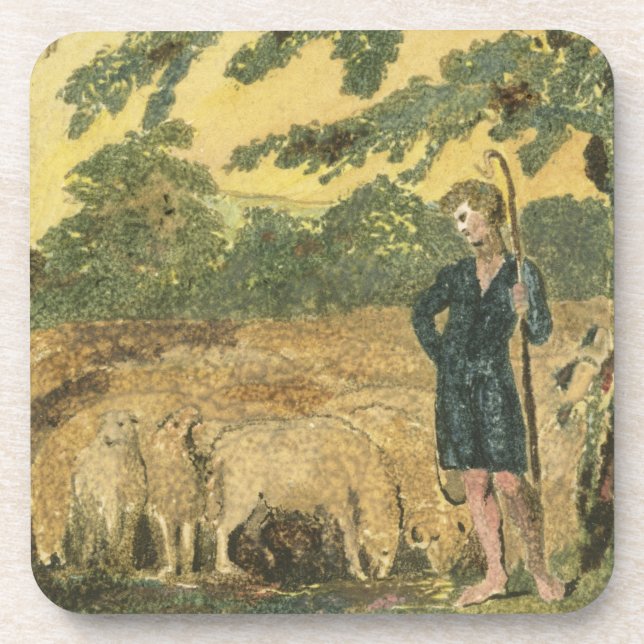 Dessous-de-verre Le berger, des "chansons de l'innocence", 1789 (Devant)