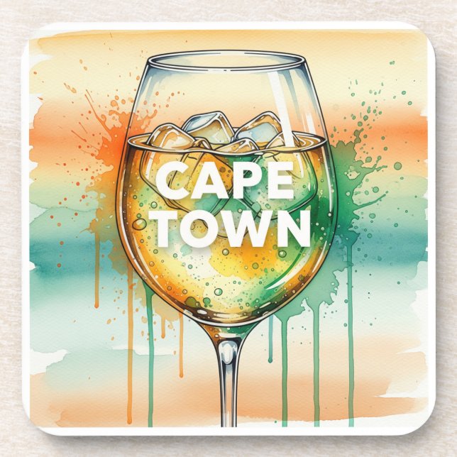 Dessous-de-verre Le Cap, Afrique du Sud, par Natasha Us (Devant)