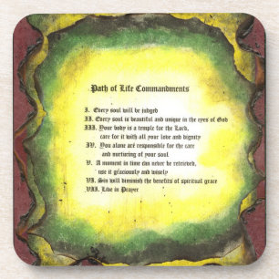 Dessous-de-verre Le chemin de vie des commandements