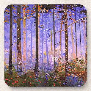 Dessous-de-verre Le chemin secret du cerf - Paysage boisé étendu